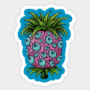 Scary Pineapple Sticker